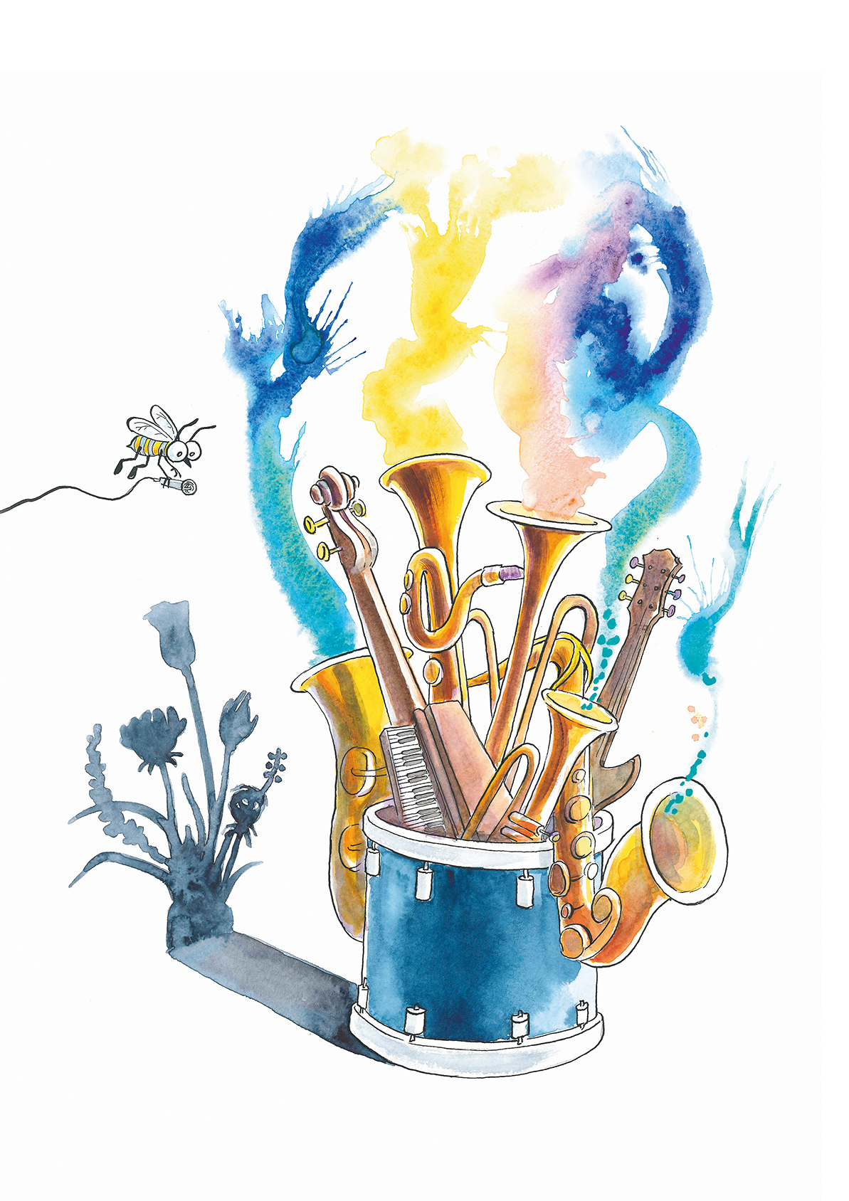Jazz Plakat - Instrumenter