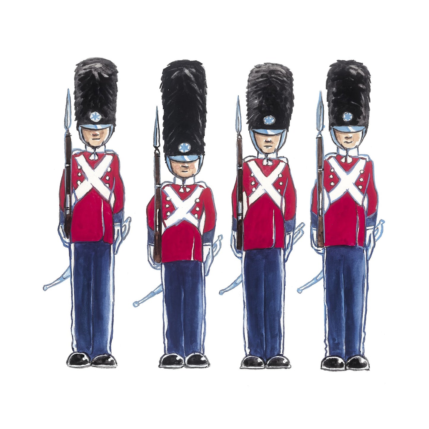 Den Standhaftige Tindsoldat, 4 soldater