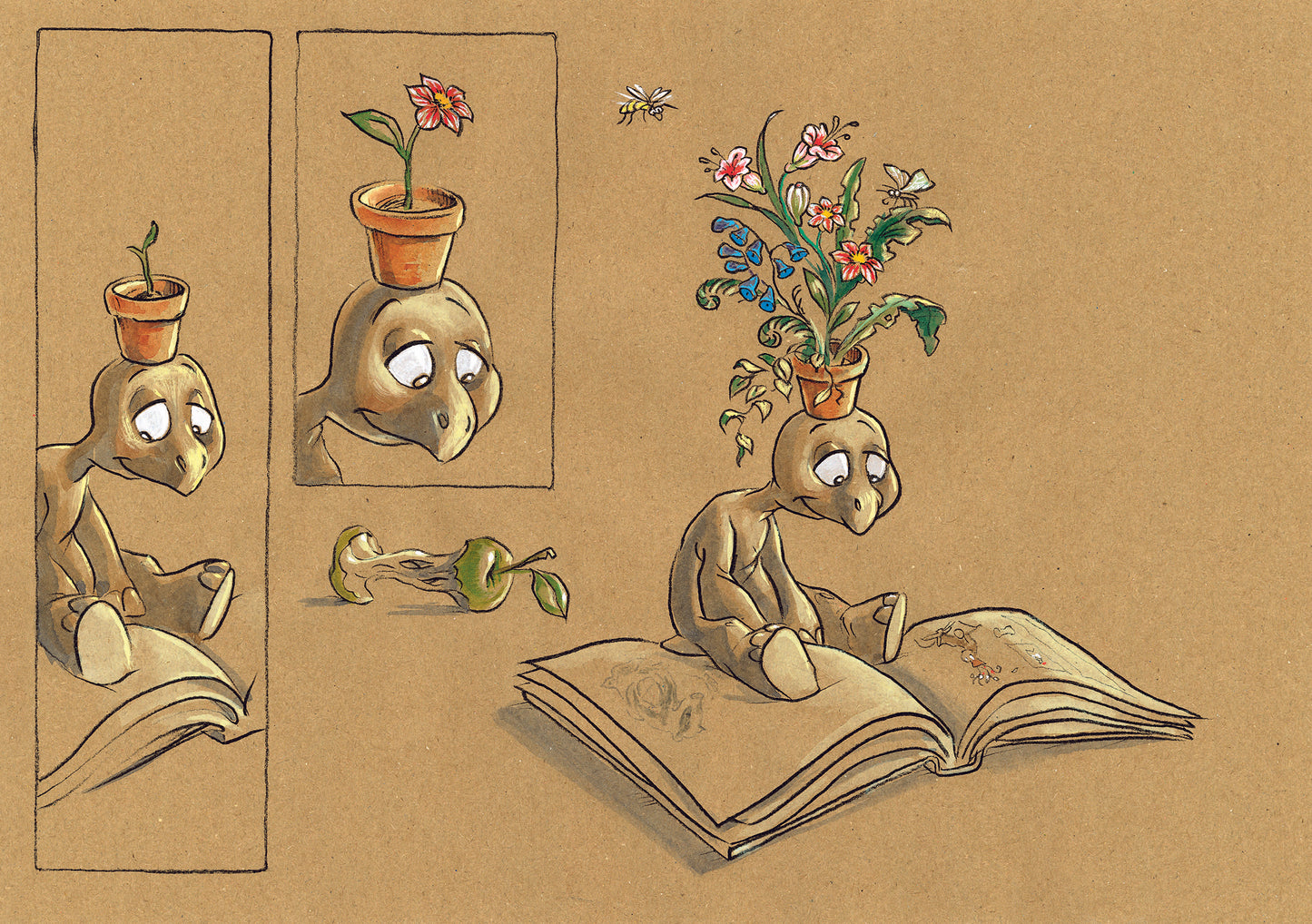 Læsepadden Pede blomstre